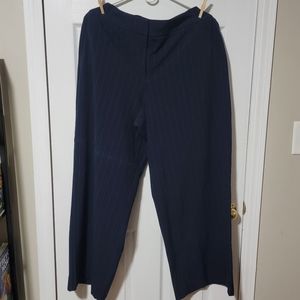Pinstripe Wide Leg Dress Pants